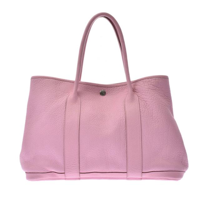Hermes Garden Party Tote Bag 36 Pink Buffle Sindhu Leather