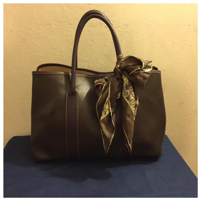 Hermes Garden Party Tote Pm Amazonia Leather Brown Shoulder Bag