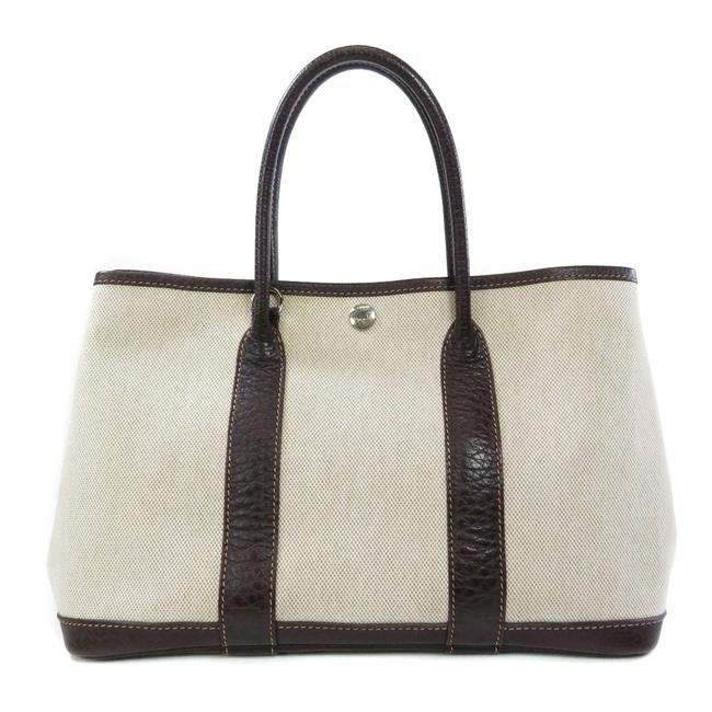 Hermes Garden Party Tpm Handbag Toile Ladies NaturalNatural Satchel