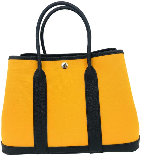 Hermes Garden Party Tpm Yellow Canvas Tote