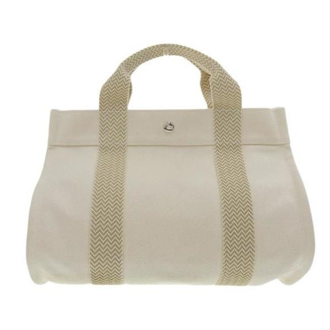 Hermes Genuine Handbag Leather NaturalNatural Canvas Satchel