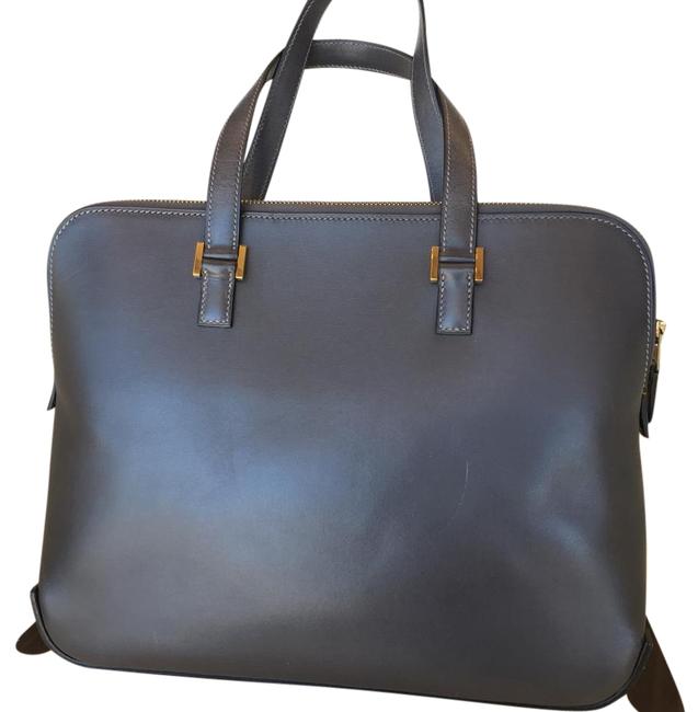 Hermes Grey Leather Tote