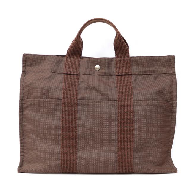 Hermes Handbag Ale Line Tote Mm Ladies Mens Brown Satchel