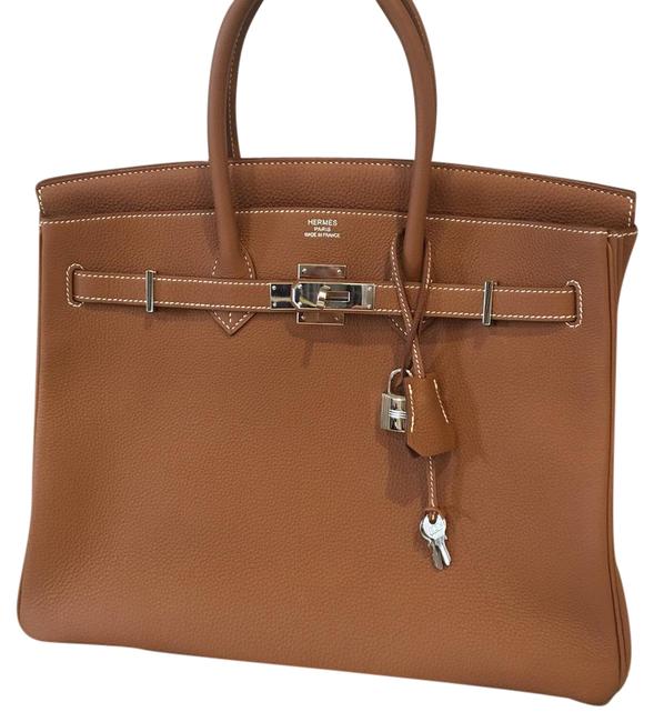 Hermes Birkin Handbag Gold Togo Satchel