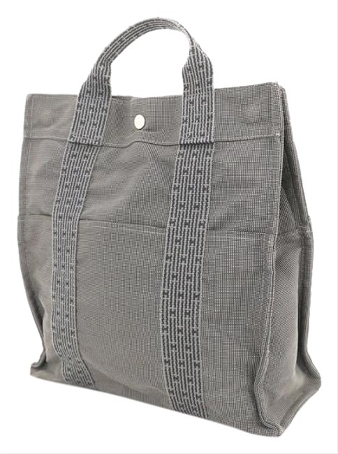 Hermes Her Line Gray Canvas Backpack