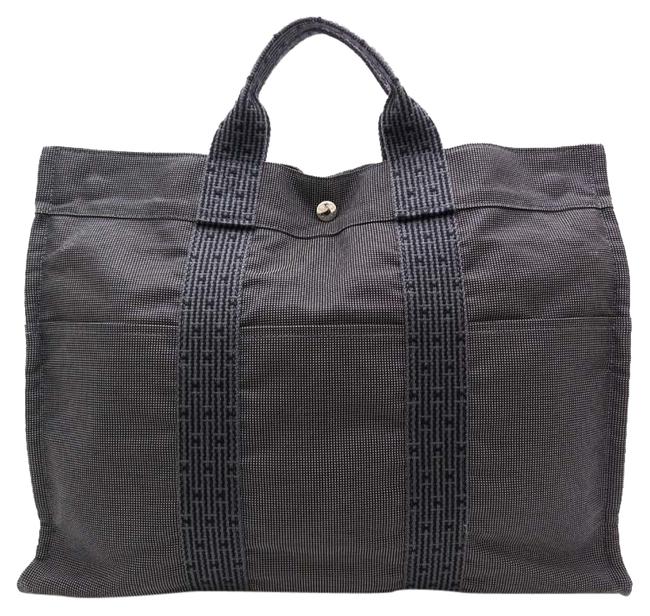Hermes Her Line Mm Ladies Gray Canvas Tote