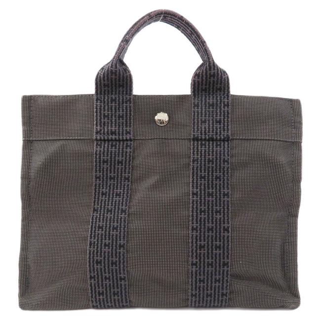 Hermes Her Line Pm Unisex Gray Canvas Tote
