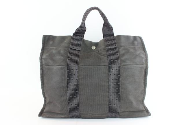 Hermes Fourre Tout Herline 228720 Grey Canvas Tote