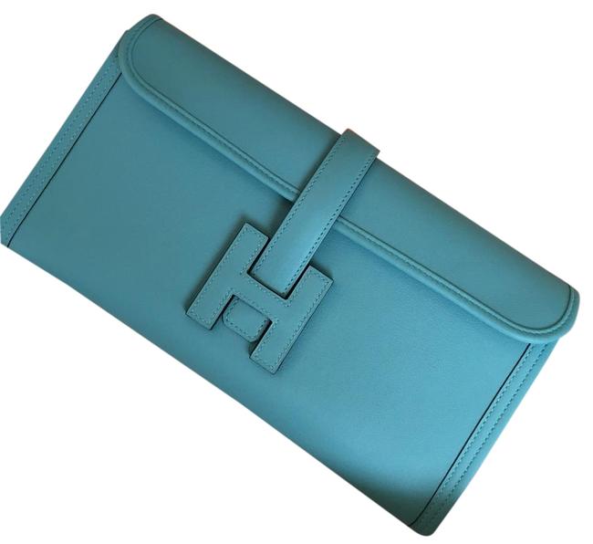 Hermes Jige Elan 29 Blue Saint Swift Clutch