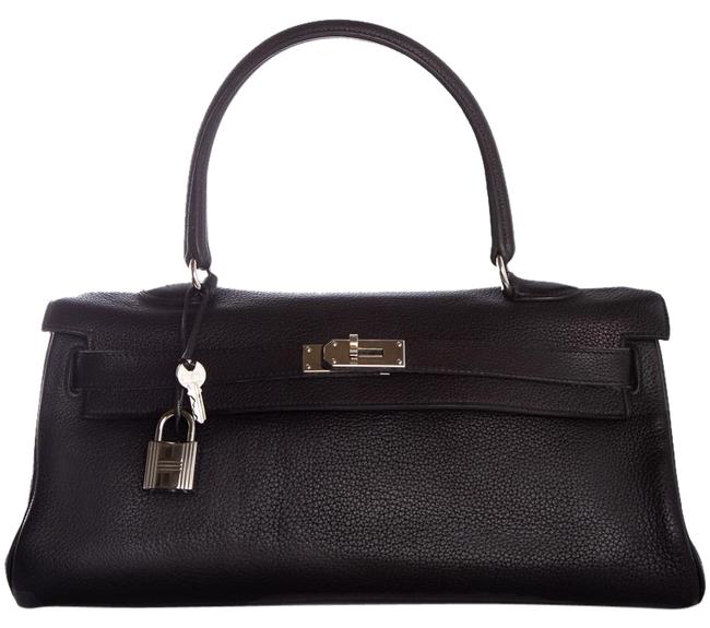 Hermes JPG Birkin Noir Clemence Leather Shoulder Bag