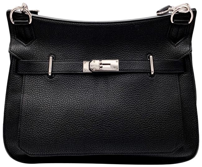 Hermes Jypsiere 34 Black Clemence Messenger Bag