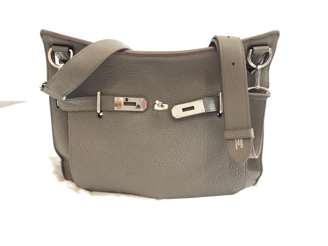 Hermes Jypsiere 37 Handbag Etain Leather Cross Body Bag