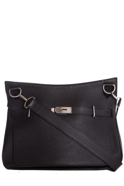 Hermes Jypsiere Clemence 31 Handbag Black Leather Tote