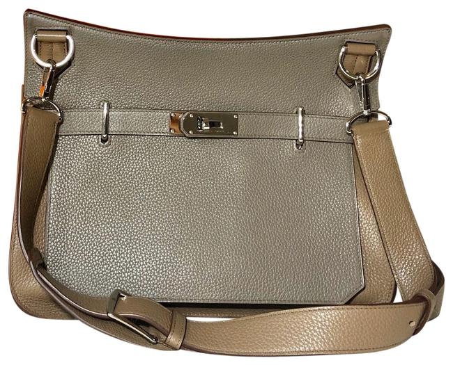 Hermes Jypsiere Sac 34 EtainTaupe Taurillon Clemence Messenger Bag