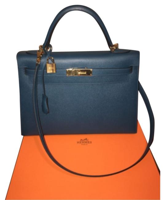 Hermes Kelly 32 Sellier Colvert Epsom Leather Shoulder Bag