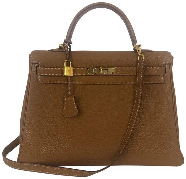 Hermes Kelly 35 Hardware Gold Togo Leather Shoulder Bag
