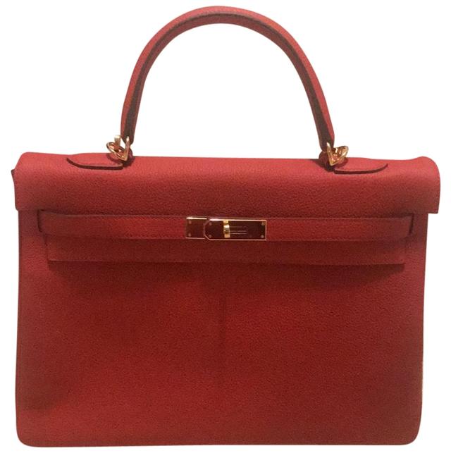 Hermes Kelly 35 Leather Satchel
