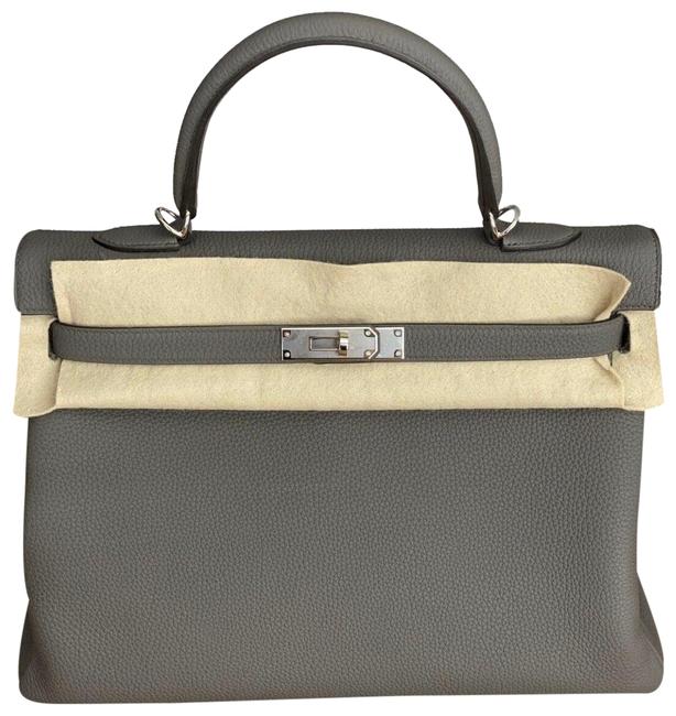 Hermes Kelly 35 Retourne Gris Etain Togo Satchel