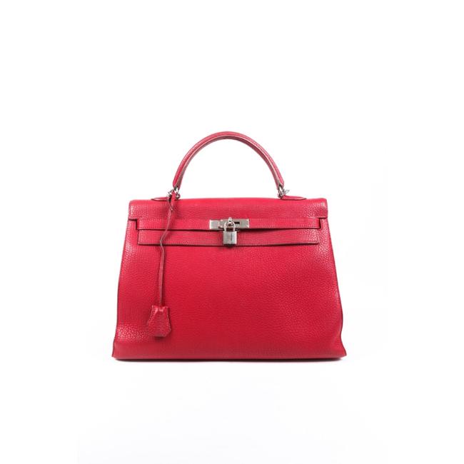 Hermes Kelly 35 Togo Rouge Vif Leather Satchel