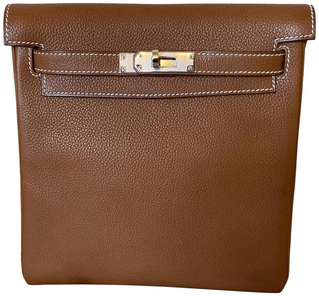 Hermes Kelly Ado Barenia Faubourg Fauve Leather Backpack