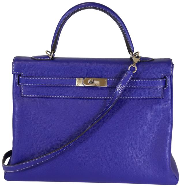Hermes Kelly Bleu Electrique Epsom Satchel