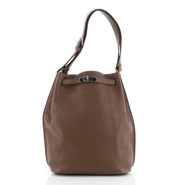 Hermes Kelly Eclat So Clemence 26 Marron Dinde Brown Leather Satchel