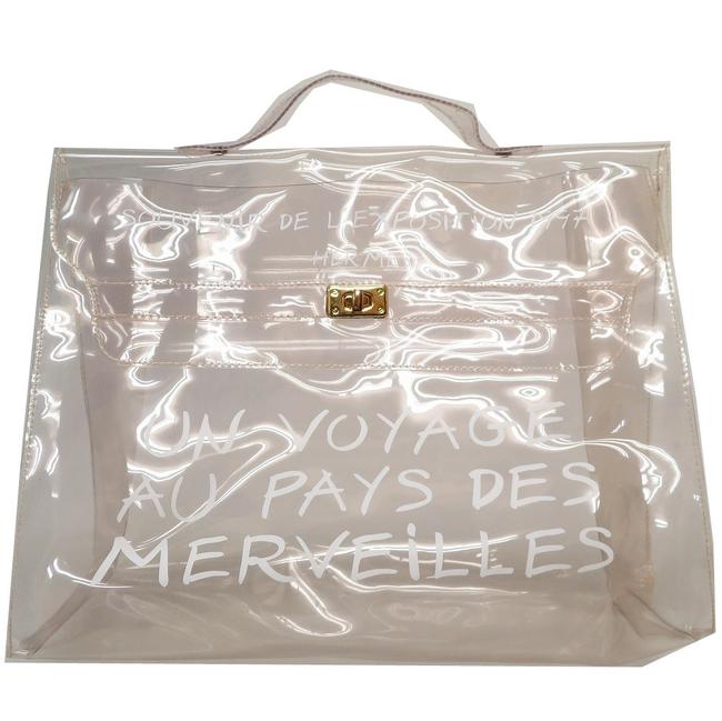 Hermes Kelly Handbag 0190hermes Clear Vinyl Satchel