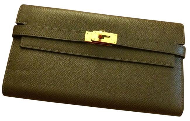 Hermes Kelly Longue Wallet Brown Chocolate Clutch