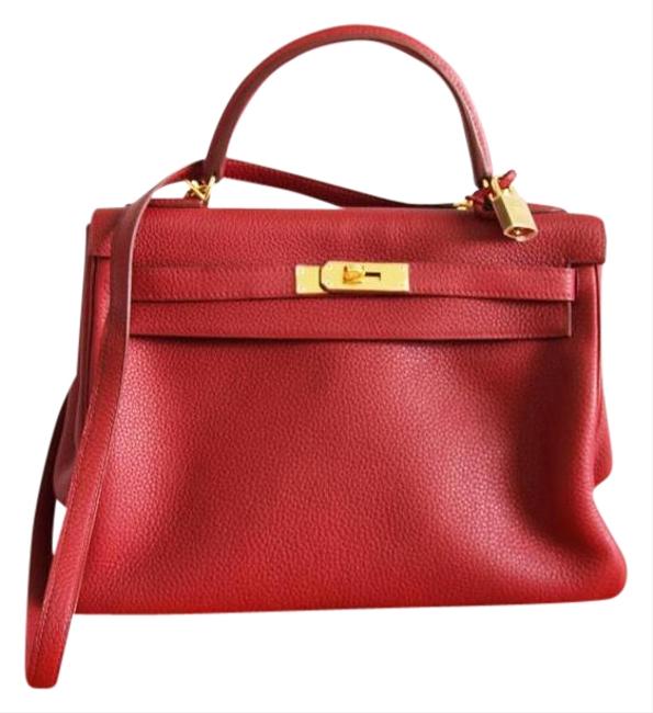 Hermes Kelly Rouge Garance Togo Satchel