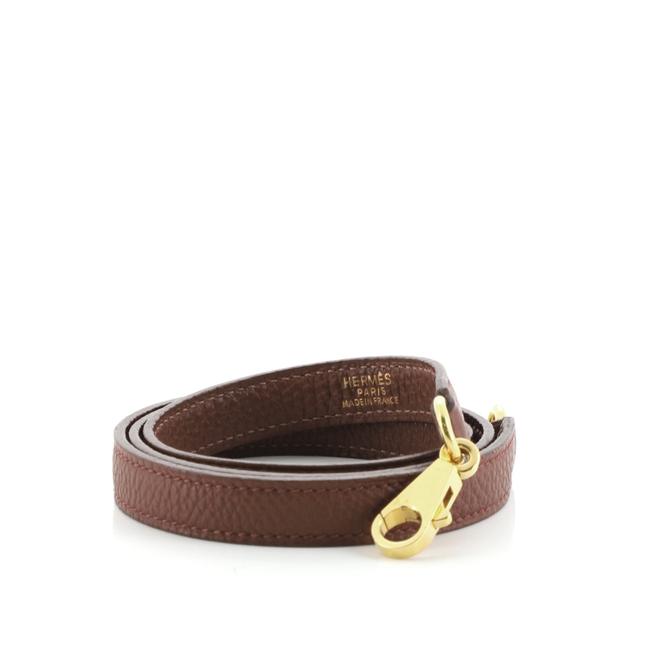 Hermes Kelly Strap Brique Red Leather Shoulder Bag