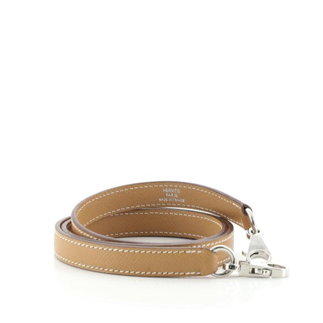 Hermes Kelly Strap Natural Brown Leather Shoulder Bag