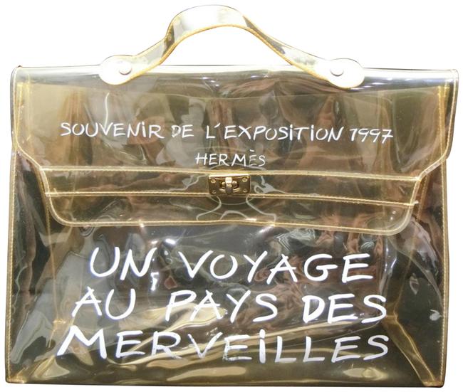 Hermes Kelly Translucent Souvenir 231153 Clear Vinyl Satchel