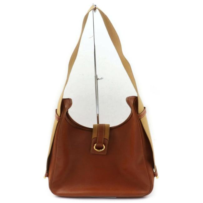 Hermes Leather #4317h20 Brown Shoulder Bag