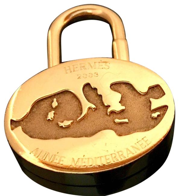 Hermes Limited Edition Annee Mediterraneenne Gold Plated Metal Satchel