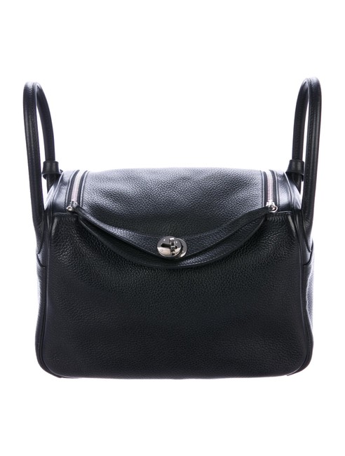 Hermes Lindy 2018 30 Black Clemence Shoulder Bag