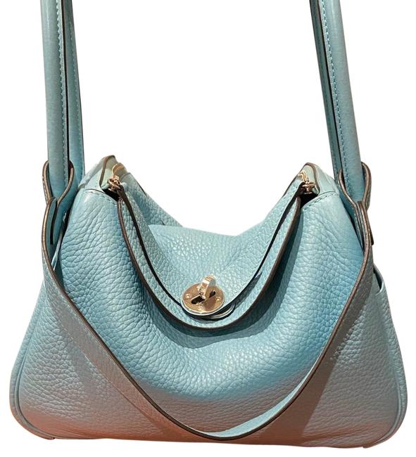 Hermes Lindy Sac 26 Blue Atoll Taurillion Clemence Shoulder Bag