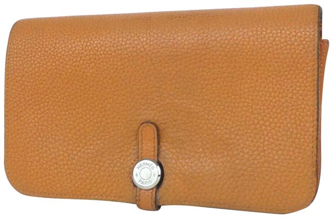 Hermes Long Wallet Dogon Wallet 860019 Brown Leather Clutch