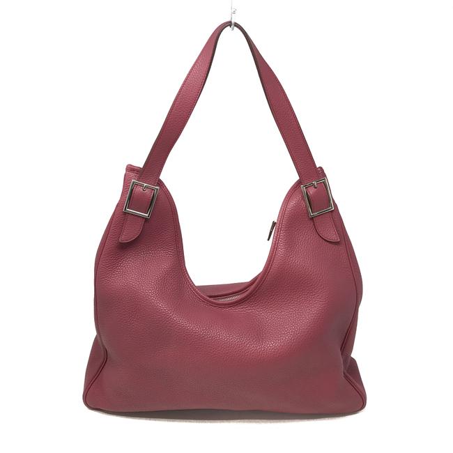 Hermes Massai 40 Red Leather Shoulder Bag