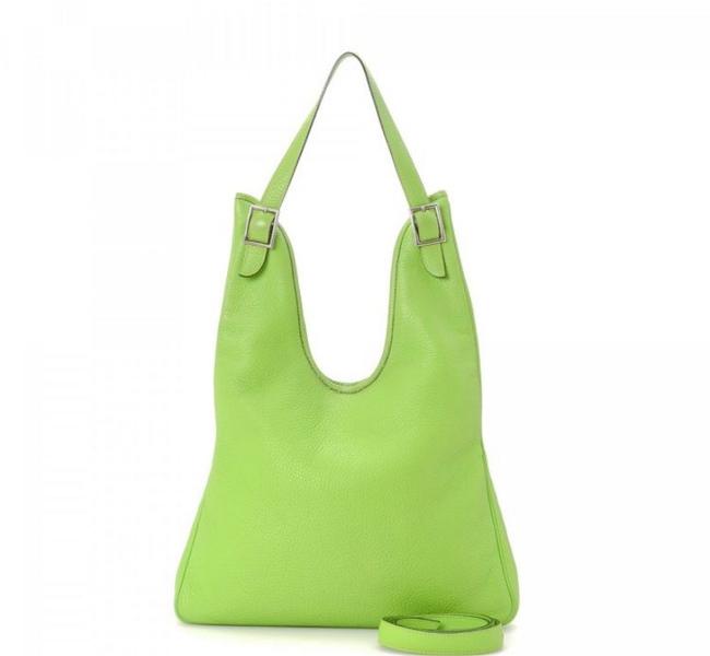 Hermes Massai Pm Handbag Green Vert Leather Satchel