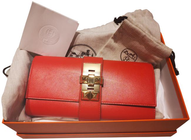 Hermes Medor 23 Orange Sanguine Clutch