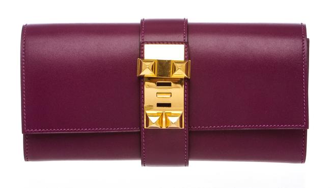 Hermes Medor Anemone Veau Tadelakt 23cm 494369 Clutch