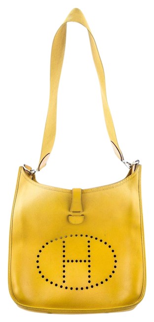 Hermes Shoulder Evelyne Gm In Yellow Gold Messenger Bag