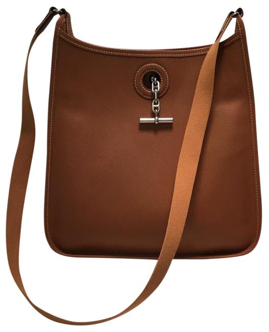 Hermes Messenger Vespa Tan Pm Handbag Brown Leather Shoulder Bag