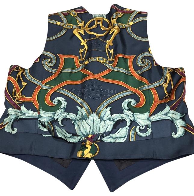 Hermes Multicolor Vintage Vest Tank TopCami 