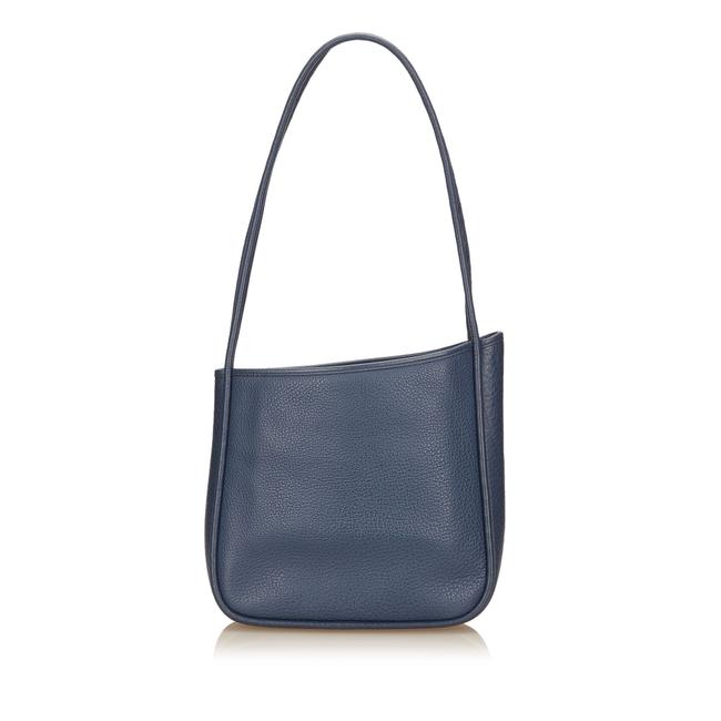 Hermes Nami Blue Leather Tote