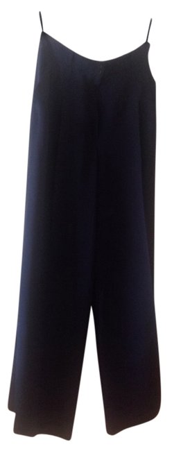 Hermes Navy Blue Womens Silk Dress 46 Pants32 33