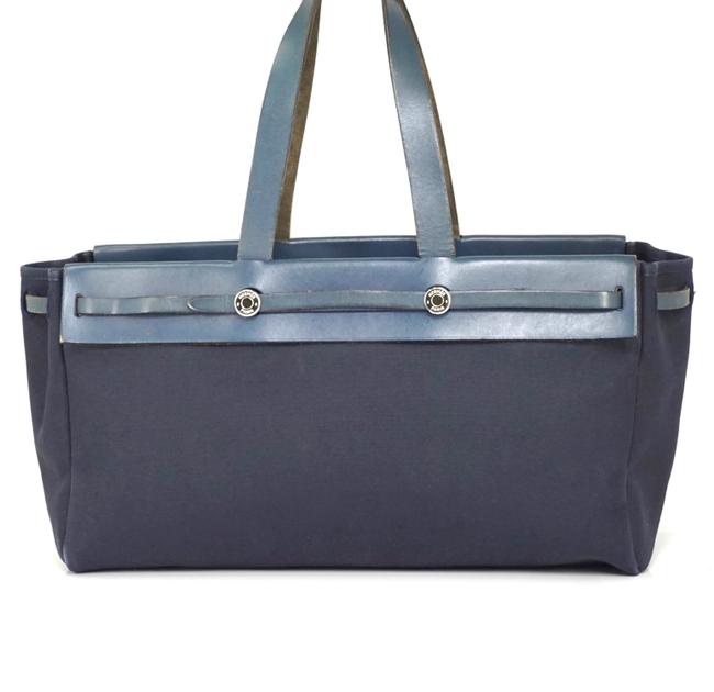 Hermes Navy Canvas #984h27 Blue Shoulder Bag