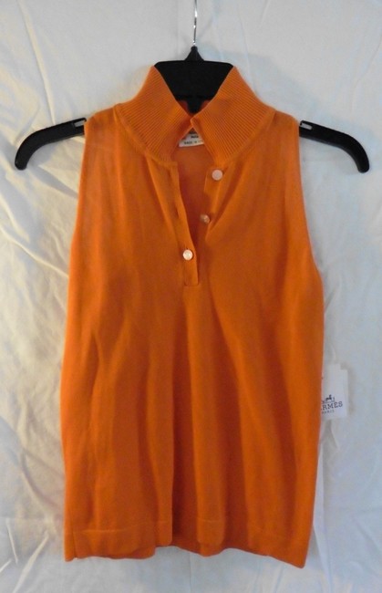 Hermes Orange Sleeveless Tank TopCami 