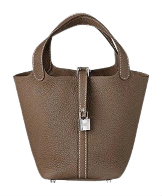 Hermes Picotin 18 Gris Etain Tote