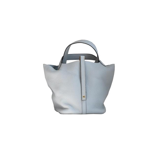 Hermes Picotin 22 Gold Hw Pale Blue Taurillon Clemence Tote
